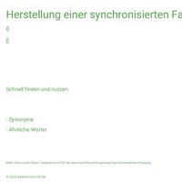 Herstellung einer synchronisierten Fassung