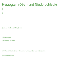 Herzogtum Ober- und Niederschlesien