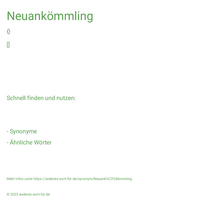 Neuankömmling