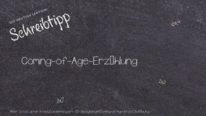 Anderes Wort für Coming-of-Age-Erzählung - Synonyme für Coming-of-Age-Erzählung