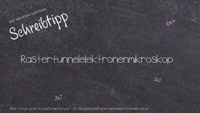 Schreibtipp Rastertunnelelektronenmikroskop