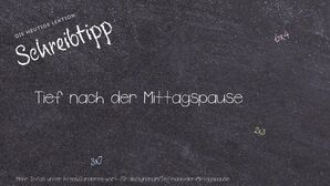 Anderes Wort für Tief nach der Mittagspause - Synonyme für Tief nach der Mittagspause