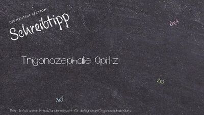 Schreibtipp Trigonozephalie Opitz