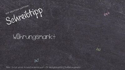 Schreibtipp Währungsmarkt