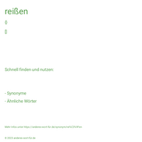 reißen