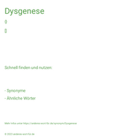 Dysgenese