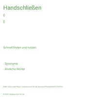 Handschließen