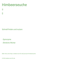 Himbeerseuche