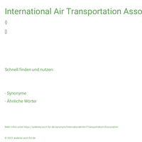 International Air Transportation Association