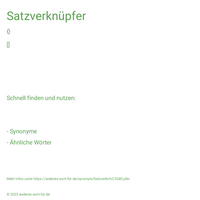 Satzverknüpfer