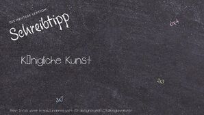 Anderes Wort für Königliche Kunst - Synonyme für Königliche Kunst