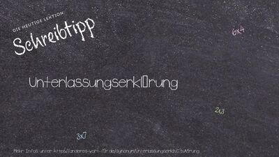 Schreibtipp Unterlassungserklärung