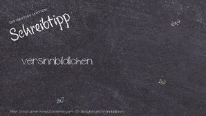 Anderes Wort für versinnbildlichen - Synonyme für versinnbildlichen