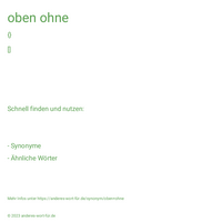 oben ohne