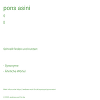 pons asini