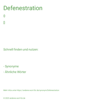 Defenestration