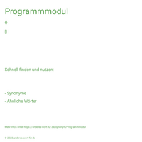 Programmmodul