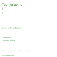 Tachygraphie