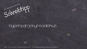 Anderes Wort für Hyperparathyreoidismus - Synonyme für Hyperparathyreoidismus