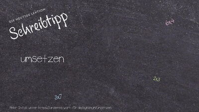Schreibtipp umsetzen