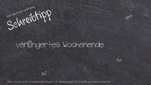 Anderes Wort für verlängertes Wochenende - Synonyme für verlängertes Wochenende