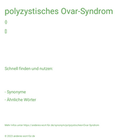 polyzystisches Ovar-Syndrom