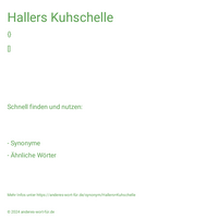 Hallers Kuhschelle