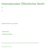 Internationales Öffentliches Recht