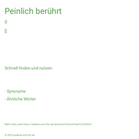 Peinlich berührt