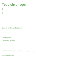 Teppichvorleger