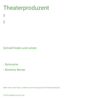 Theaterproduzent