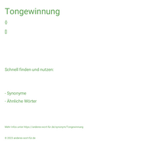 Tongewinnung