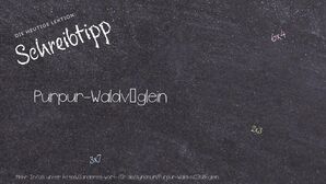 Anderes Wort für Purpur-Waldvöglein - Synonyme für Purpur-Waldvöglein