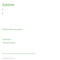 Zuhörer