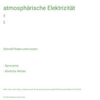 atmosphärische Elektrizität