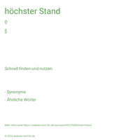 höchster Stand