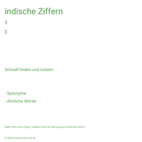 indische Ziffern