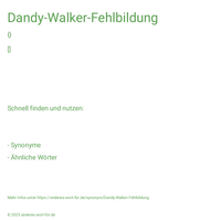 Dandy-Walker-Fehlbildung