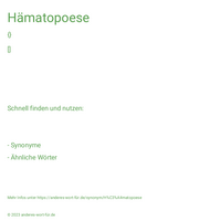 Hämatopoese