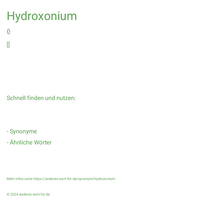 Hydroxonium