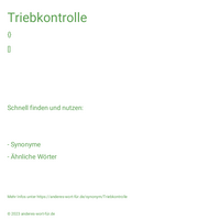 Triebkontrolle