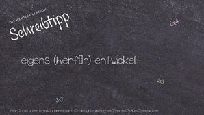 Anderes Wort für eigens (hierfür) entwickelt - Synonyme für eigens (hierfür) entwickelt