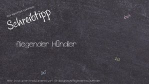 Anderes Wort für fliegender Händler - Synonyme für fliegender Händler