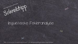 Anderes Wort für linguistische Fehleranalyse - Synonyme für linguistische Fehleranalyse