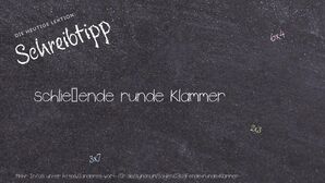 Anderes Wort für schließende runde Klammer - Synonyme für schließende runde Klammer