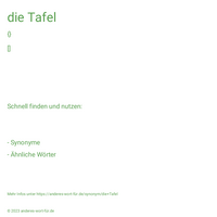 die Tafel