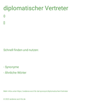 diplomatischer Vertreter