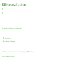 Differenzkosten