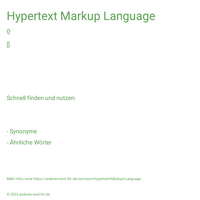 Hypertext Markup Language