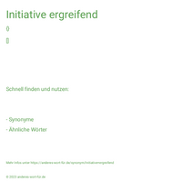 Initiative ergreifend